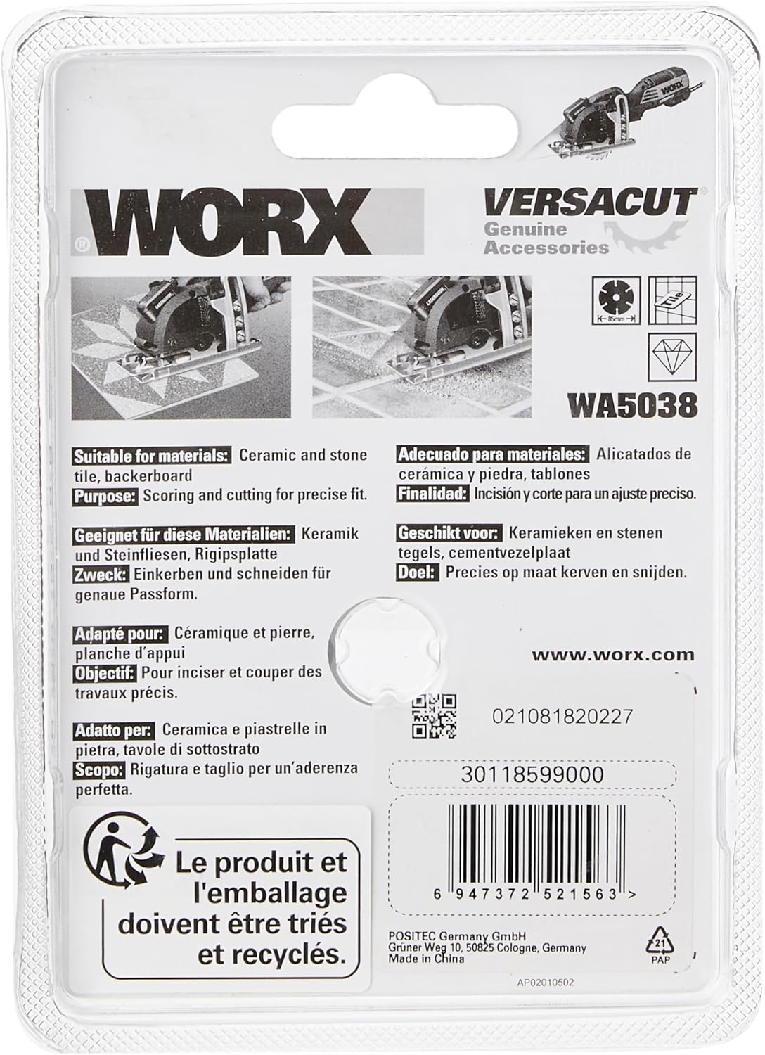 WORX WA5038 Diamond Blade WORXSAW 85Mm