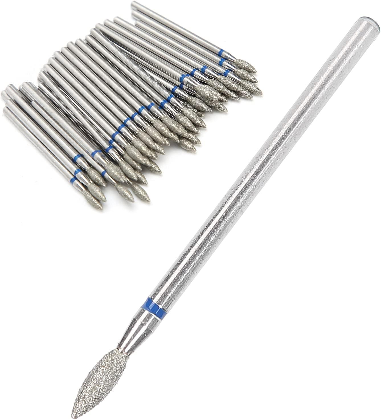 50Pcs Nail Drill Bits for Acrylic Nails, Tungsten Carbide Nail Drill Bits, Nail Polishing Grind Head Replacement Accessory Manicure Tool(M-2.7Mm) image number 1