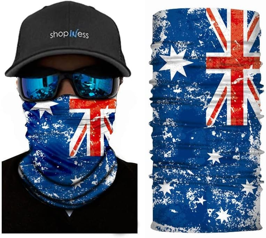 Shopiness Unisex Adult Multifunctional Headband Bandana Neck Gaiter for Sport Football Soccer World Cup Country Flags image number 3