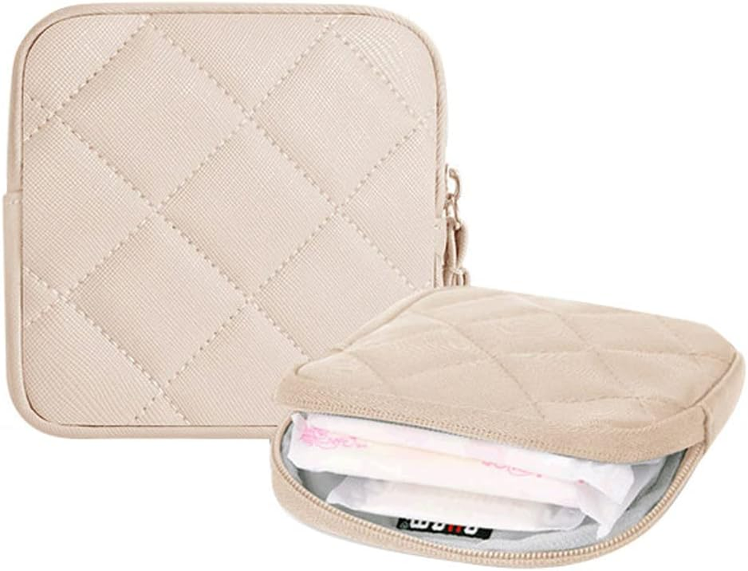 AHAVICS Sanitary Napkin Storage Bag, Menstrual Cup Pouch Portable Sanitary Napkin Pads Storage Bags Feminine Menstruation First Period Pouch for Teen Girls Women Ladies