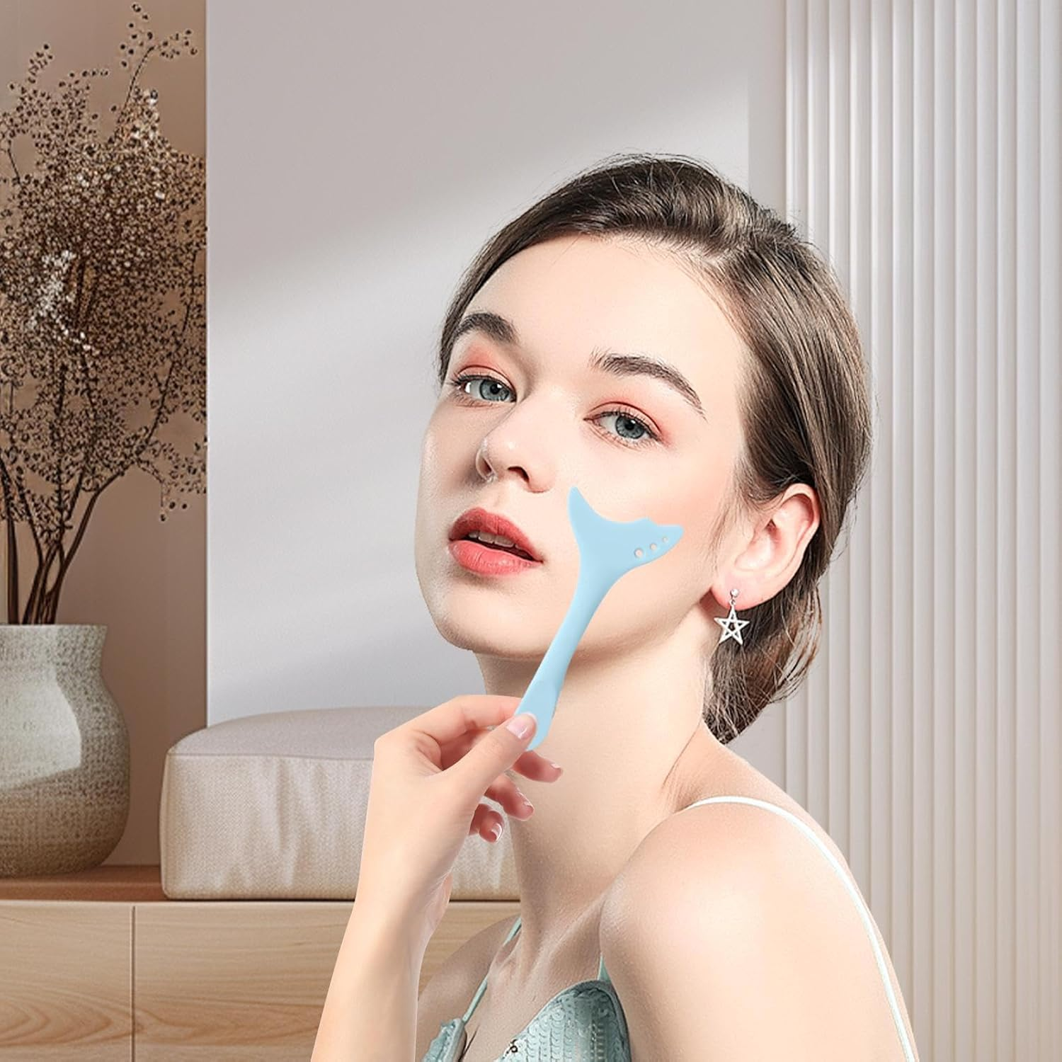 Mascara Shield Applicator Guard,Silicone Mascara Shield Guard - Multifunctional Reusable Eyelash Lipstick Eyeshadow Applicators Aid Tool for Makeup Application - Pink image number 6