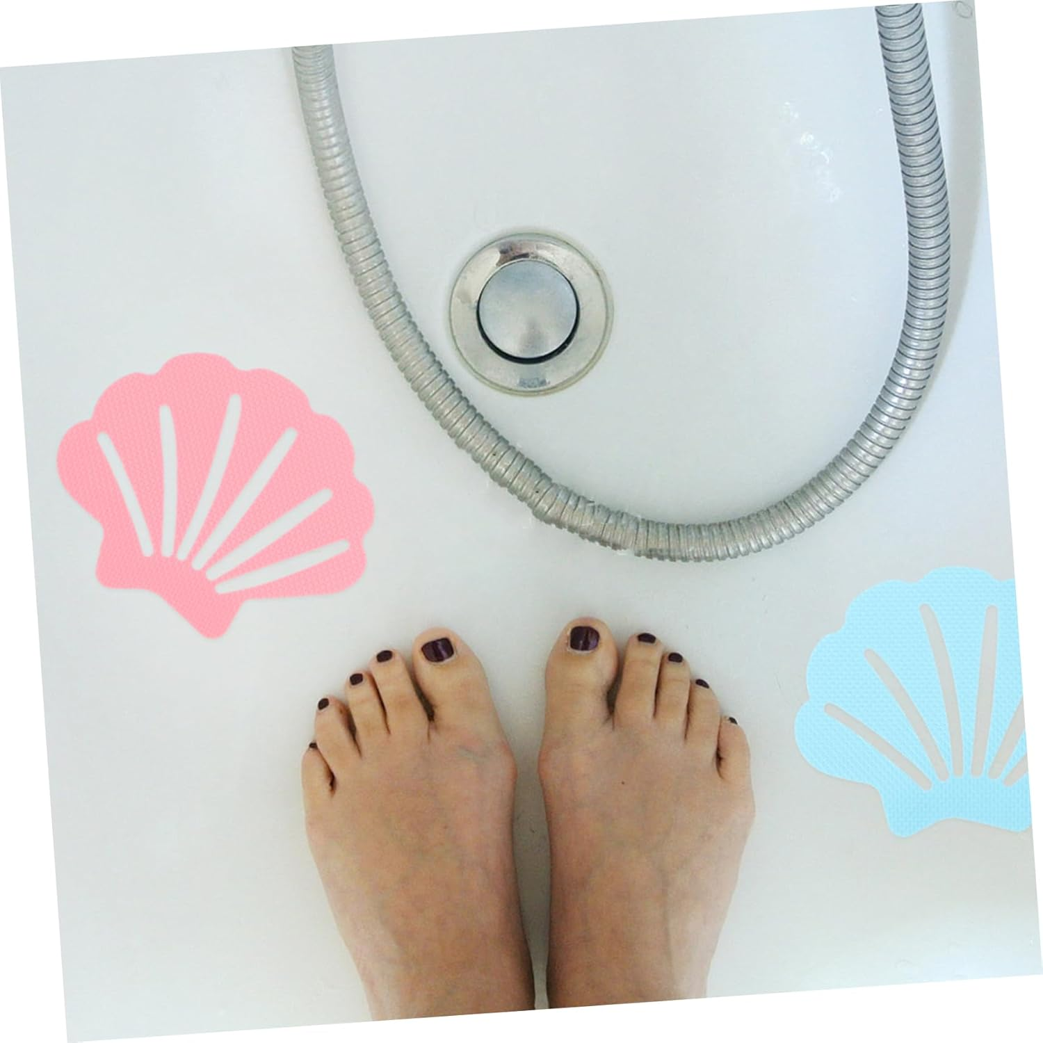 Baluue 1Set Bathtub Non- Stickers Anti-Skid Seashell Decals for Bathroom Floors Easy to Install Safety Stickers Scraper for Bathtubs Showers and Pools image number 2