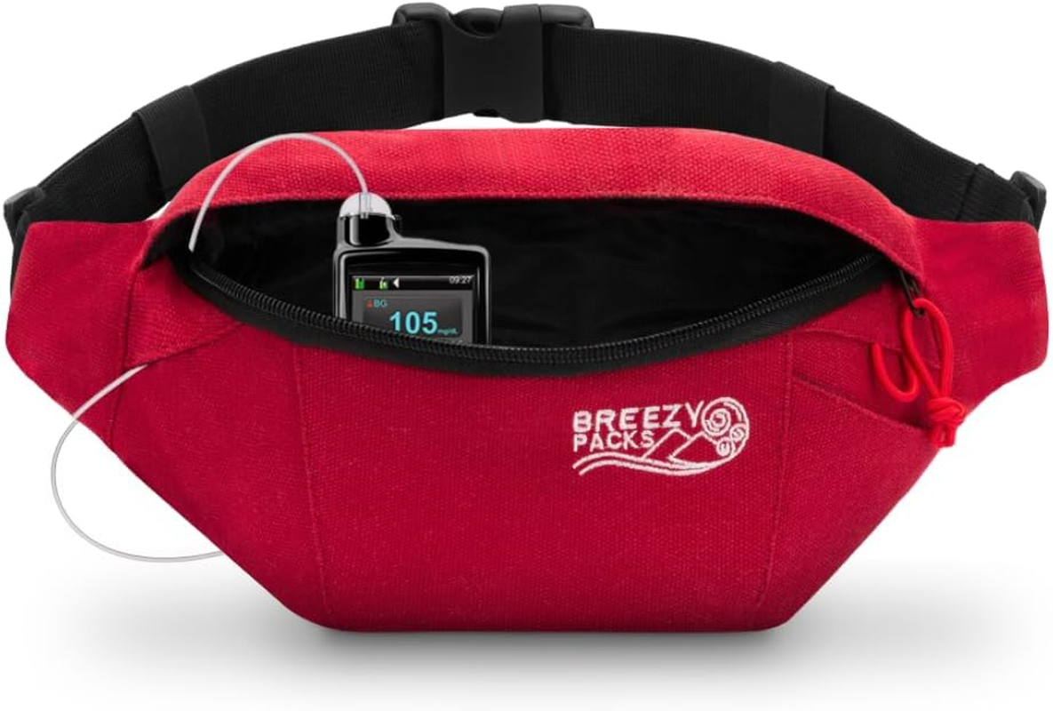 Insulin Cooler Travel Case | Epipen Carry Case | Insulin Travel Case Tsa-Approved | Self-Recharge, No Electricity or Refrigeration | Breezypacks | Keep Medicine at Room Temp. | Breezy Belt (Navy)