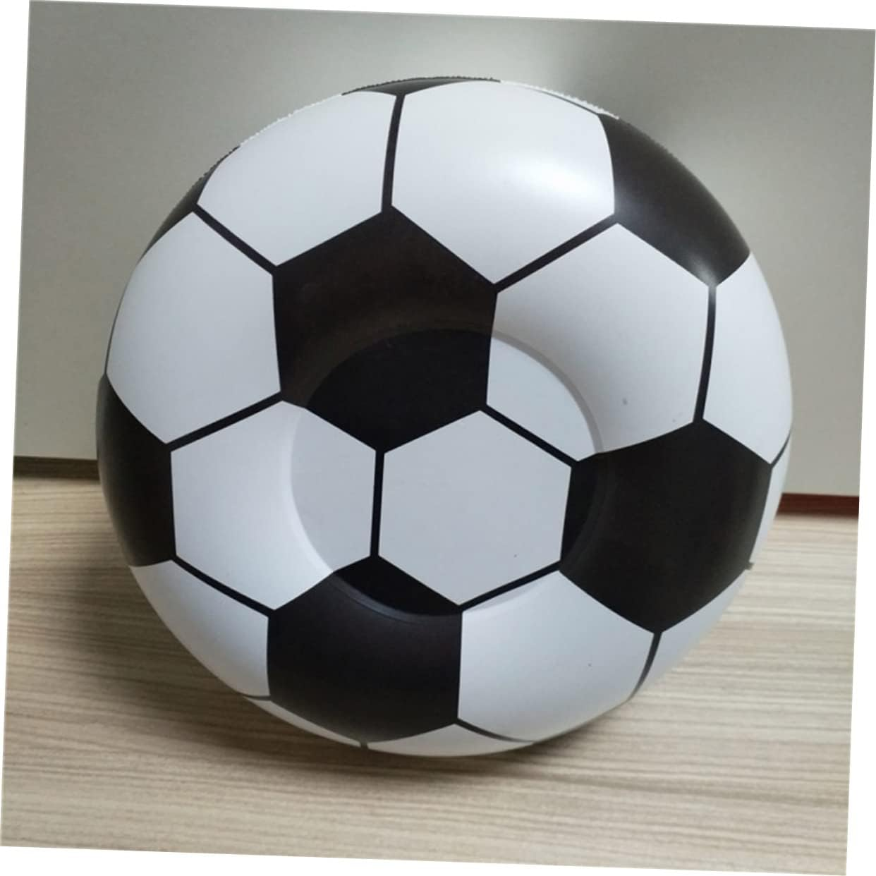 Totority 2Pcs Inflatable PVC Football Drink Floating Cup Holder for Pool Beach Soccer Ball Beach Drink Cup Holder for Party Decorations image number 3