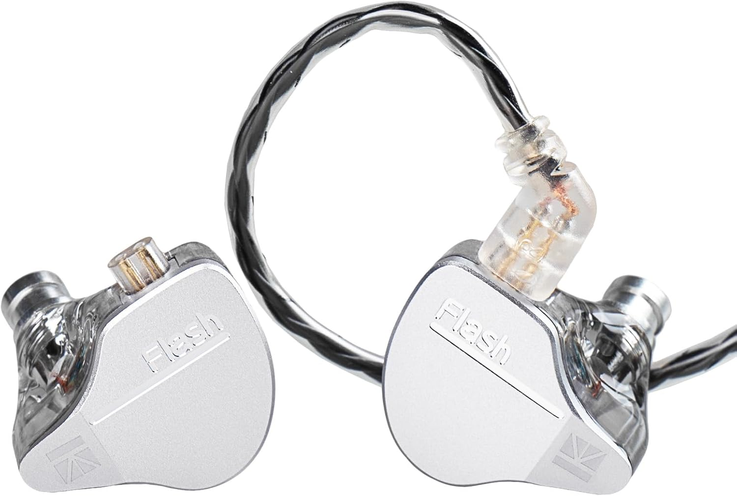 Keephifi KBEAR Flash Dual Drviers Hybrid Hifi Headphones, CNC Aluminum Alloy Cover in Ear, Powerful Magnetic Dynamic Driver 10Mm, Detachable Cable (Purple, No Microphone)