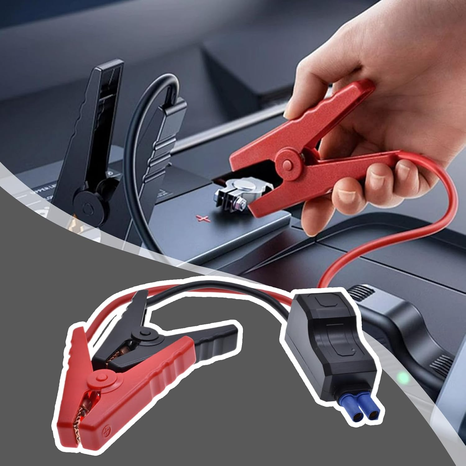 Car Jump Starter | Jumper Box | 650A Booster Reverse Polarity Protection for Boat Snowmobile Golf Cart Truck Commercial Vehicles Lawn Mower SUV RV image number 3