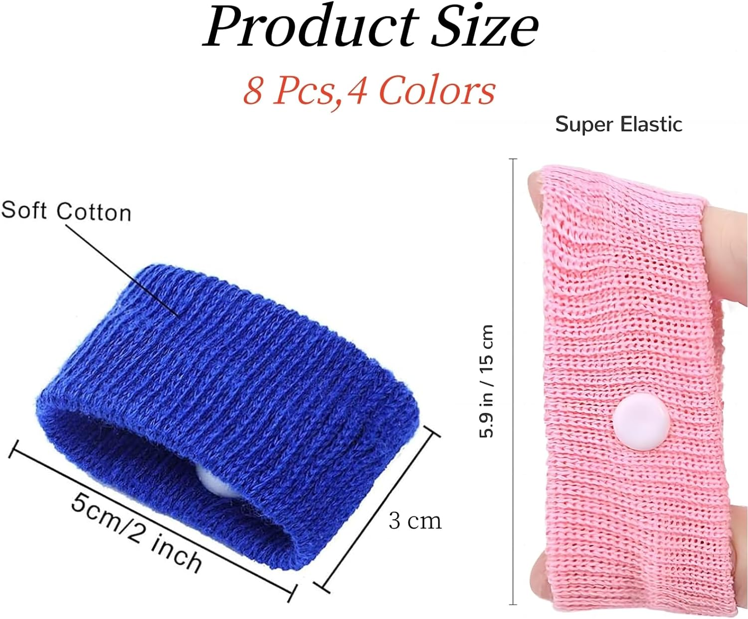 8 Pcs Travel Sickness Bands,Sea Band,Motion Nausea Bands,4 Colours Wristbands(Black, Grey, Blue and Pink) image number 1