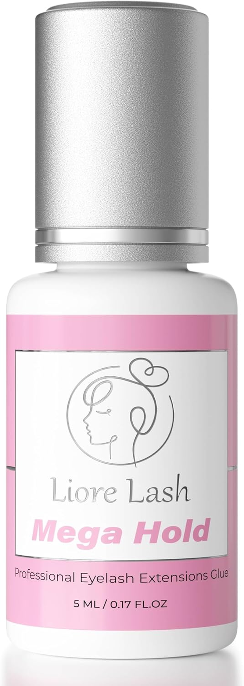 Mega Hold Eyelash Extension Glue Liore Lash / 1-2 Sec Dry/Retention - 7-8 Weeks/Black Adhesive/Professional Supplies for Classic/Volume Lashes (0.17Fl.Oz / 5Ml) image number 4