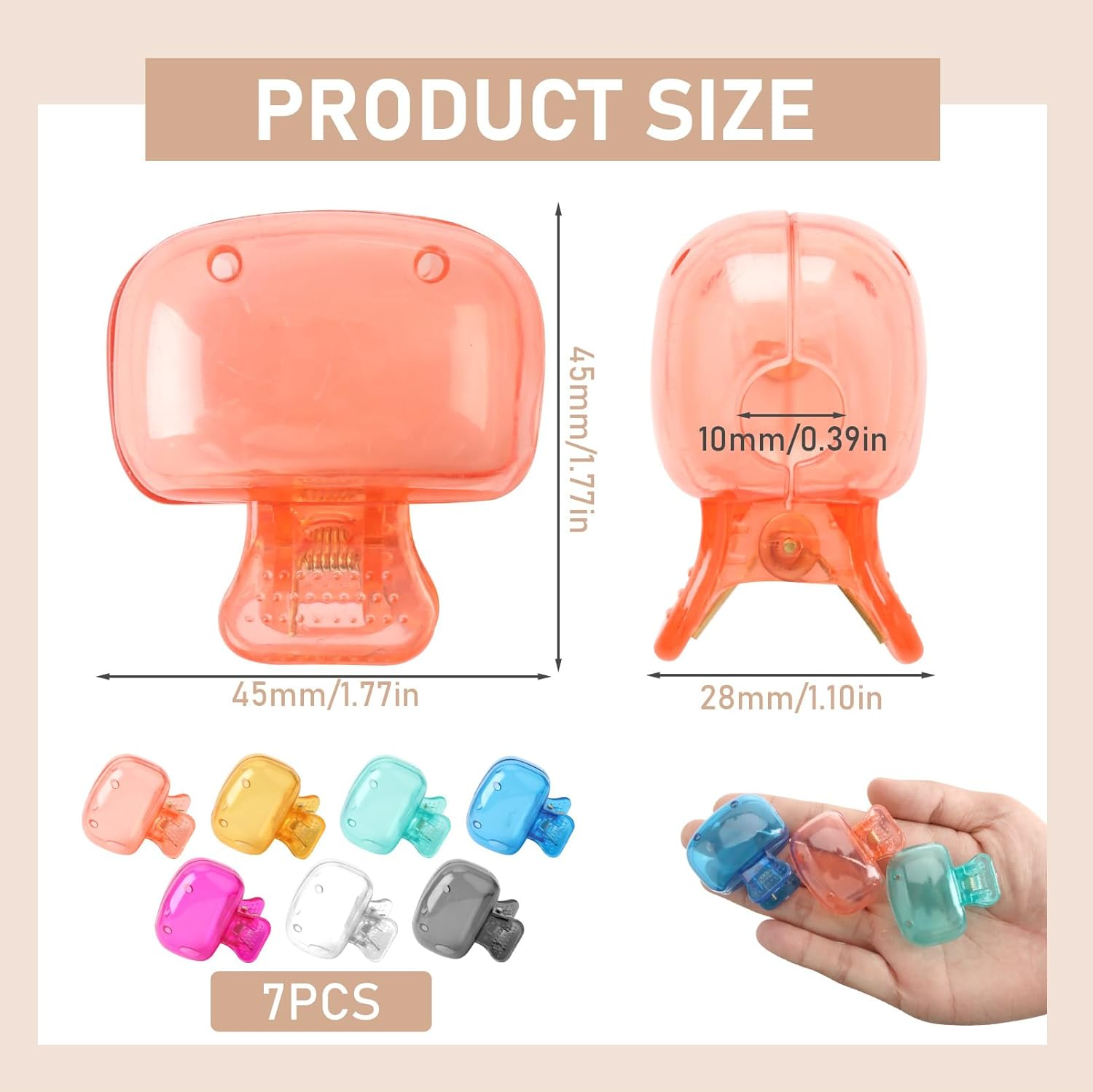 7 Pcs Electric Toothbrush Head Cover Set - High Quality Durable Plastic Toothbrush Cover Protector with Safety Clip, Hygienic Travel Case, Great Value Oral Care Accessories for Home and Vacation image number 2