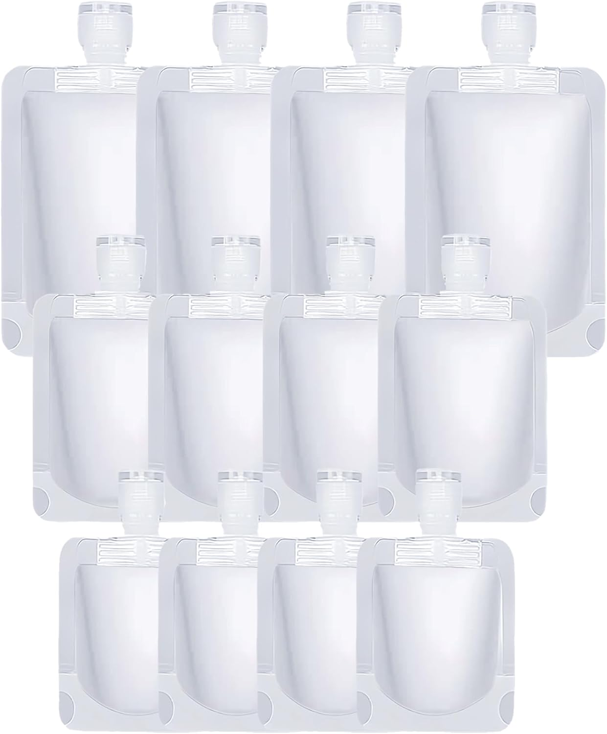 Travel Pouches for Toiletries, 2025 New Portable Travel Fluid Makeup Packing Bag, Stand up Pouch, Refillable Clear Travel Containers for Shampoo Conditioner Lotion Soap Liquids ﻿, 12Pcs Mix, 50ML image number 4