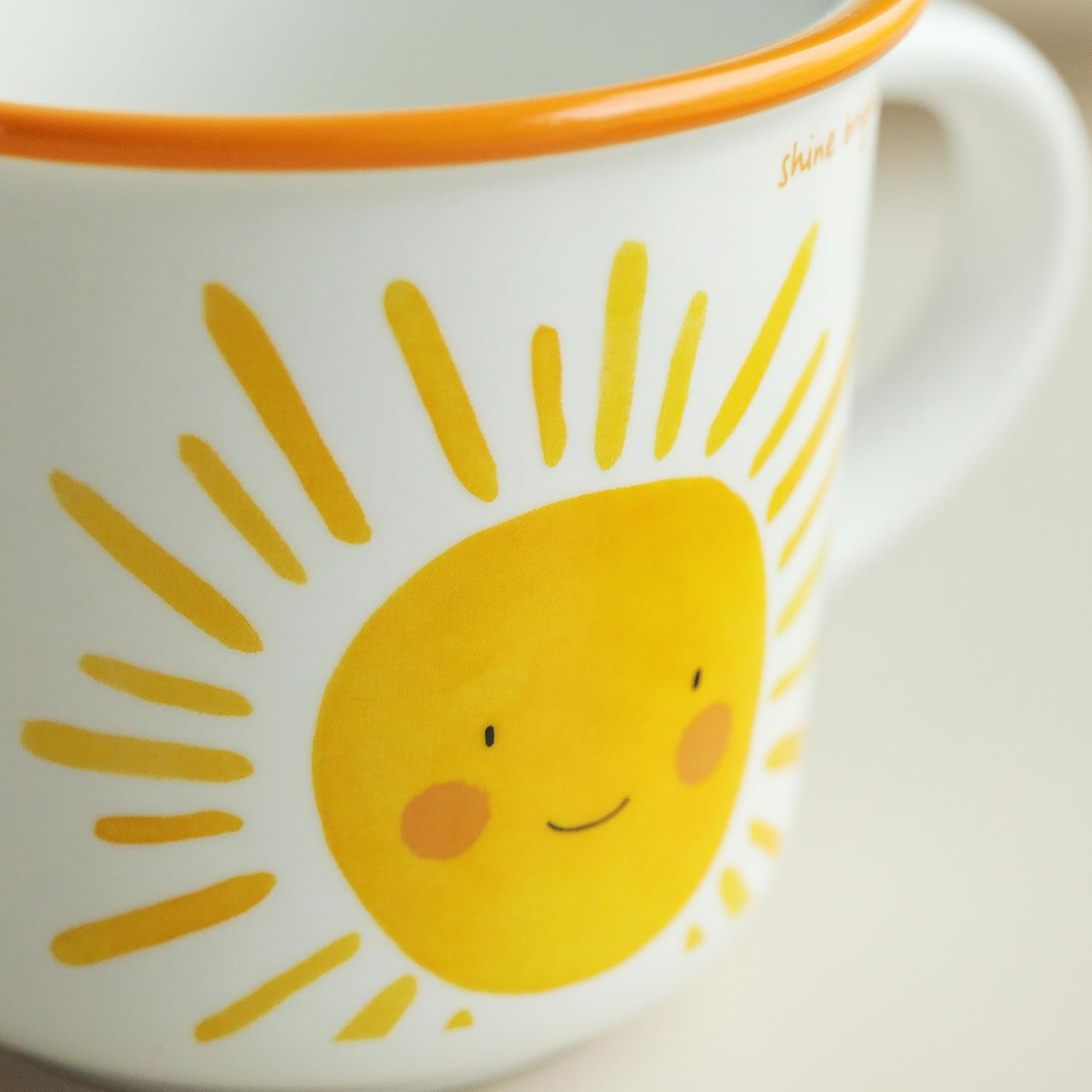 Cute Sunshine Mug 380Ml Good Morning Ceramic Cup with Handle Coffee Tea Milk Water Mug for Men Women Dishwasher and Microwave Safe image number 4
