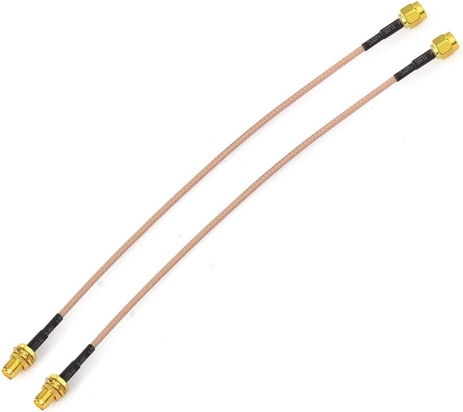 Bingfu Wifi Aerial Antenna Extension Coaxial Cable RP-SMA Male to RP-SMA Female RG316 30Cm (2-Pack) for Wifi Router Extension and Security Camera Wireless PCI Express PCIE Network Card Wifi Adapter