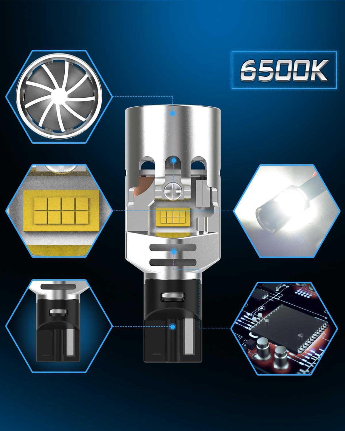 KATUR 6500K White 12V 24V 6000LM Pack of 2 image number 1