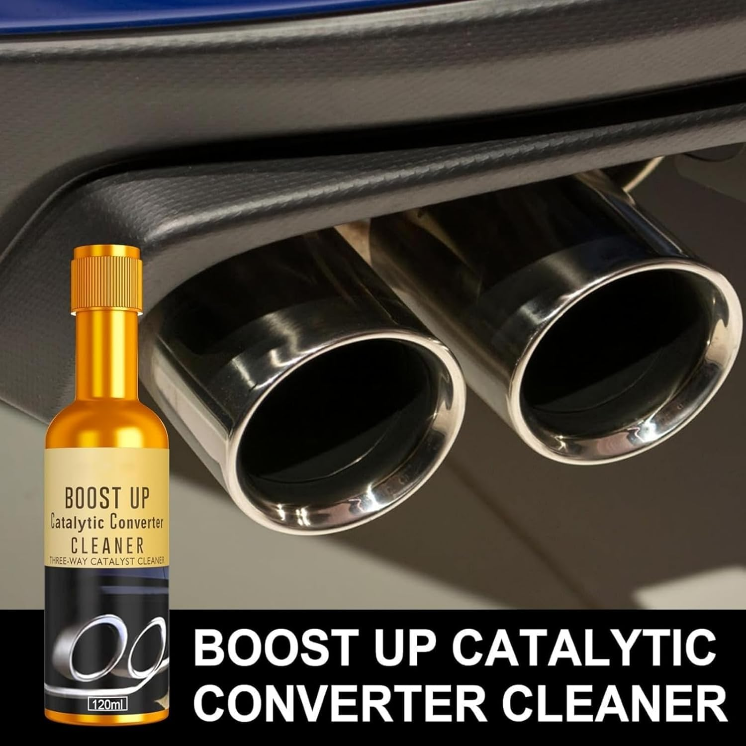 3PCS Catalytic Converter Cleaner Kit, Boost up Catalytic Converter Cleaner Auto Parts Engine, Fuel and Exhaust Pipe Cleaners, Fuel System Treatment Oil for Gas and Diesel Car image number 1