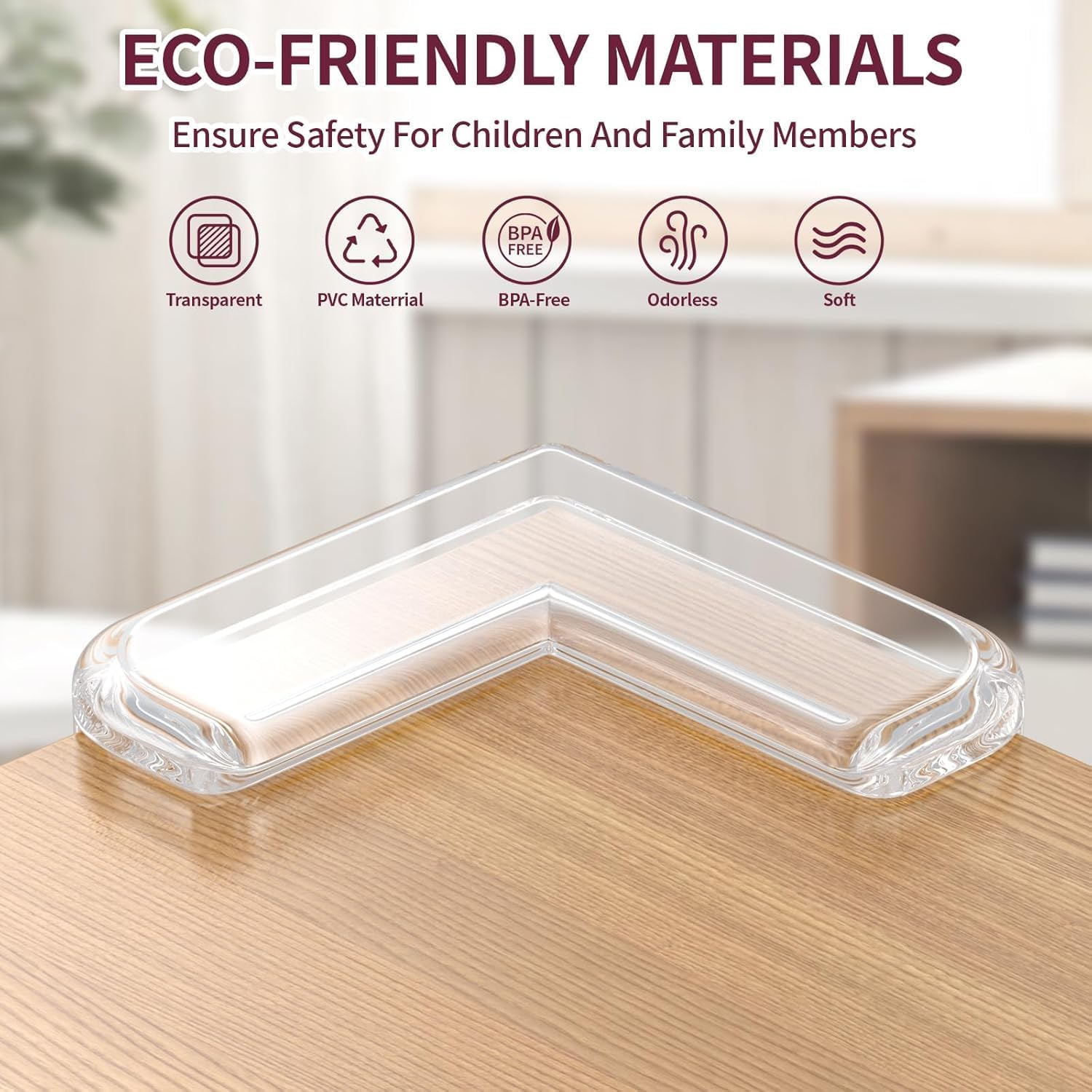 24 Pack Corner Protector for Baby, Furniture Corner Protectors Guard, Table Corner Covers, Baby Safety Corner Guards, Baby Proof Corners and Edges Safety Bumpers Cushion (Transparent) image number 4