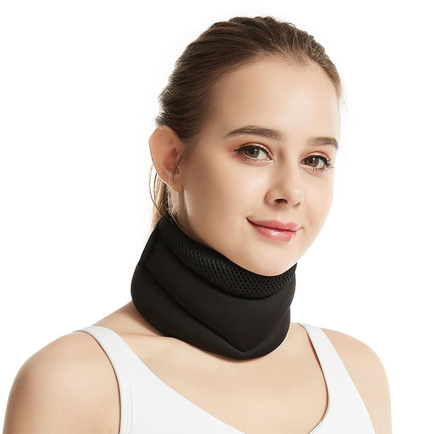 Neck Brace,Soft Foam Neck Collar for Sleep,Neck Pain Relief and Support, Relieves Pressure in Spine for Women Men (Large,42Cm) image number 5