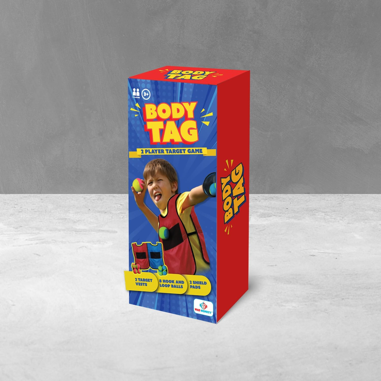 Mad Monkey 2000044 Velcro Catching Game Blue Red