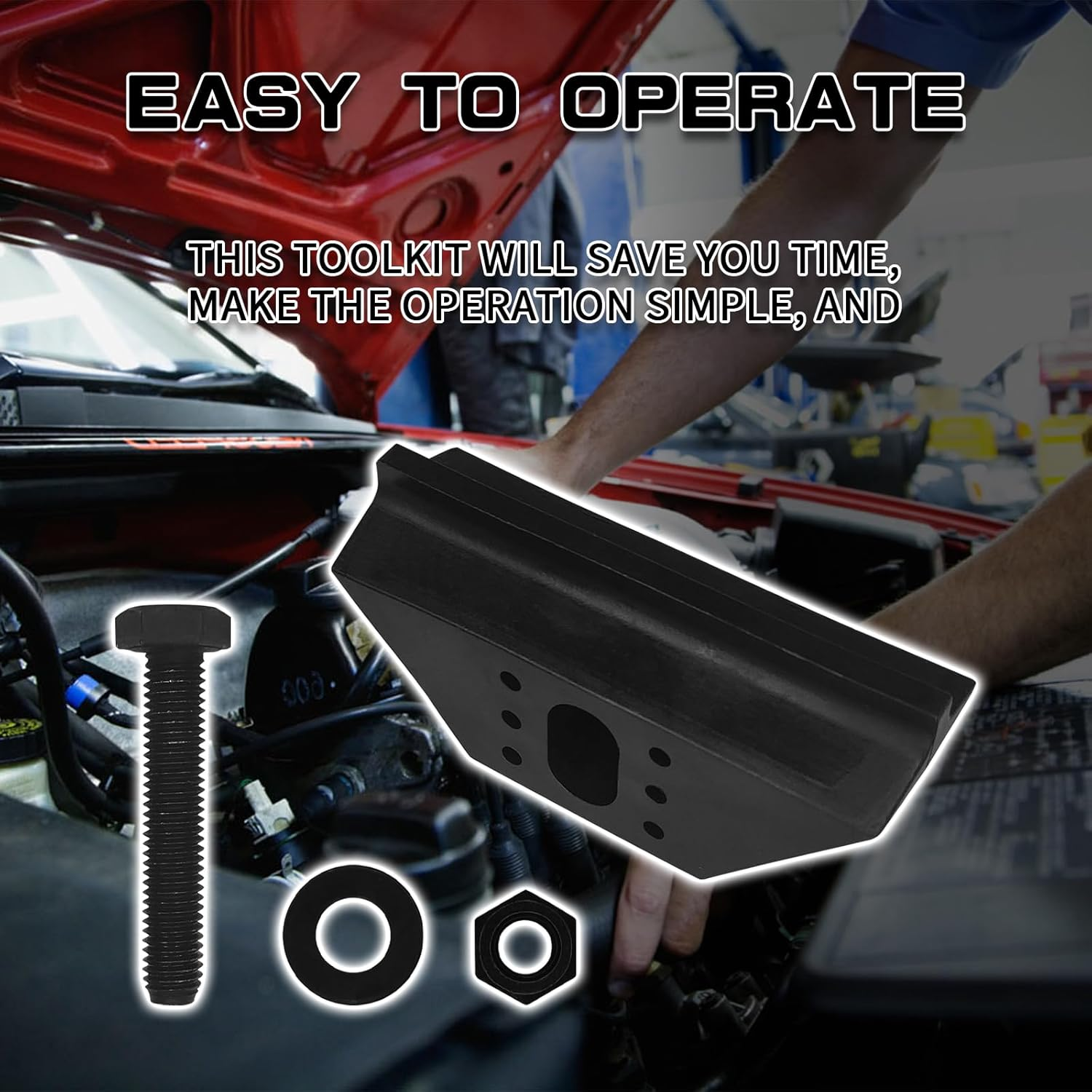 Car Battery Hold down Kit, Battery Hold down Base Clamp Battery Tie down with 304 Stainless Steel Bolt Kit Compatible with Select Chevy GM 14005061