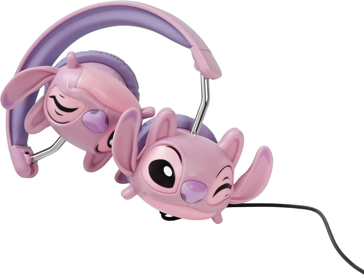 Lexibook, Disney Stitch Stereo Wired Headphones Angel 3D Foldable Limited Sound Performance HP015D1