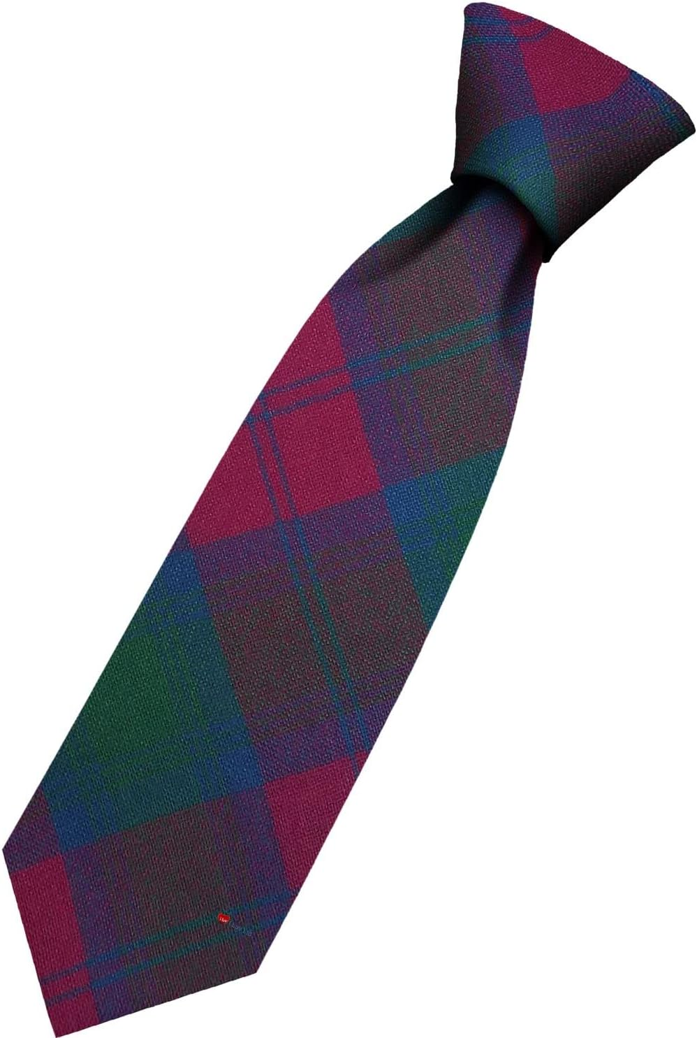 Mens All Wool Tie Woven and Made in Scotland in Lindsay Ancient Tartan image number 2
