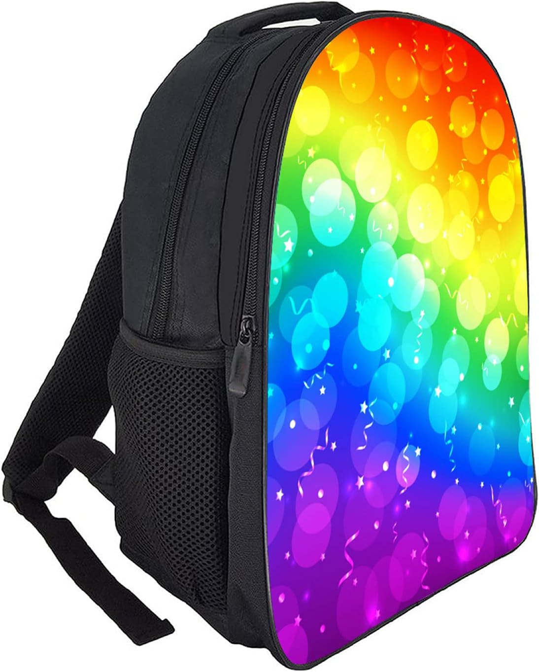 Tropicallife Fuzzy Rainbow Pattern Backpack for Boys and Girls Water Resistant Preschool Backpack Lightweight Bookbags Camping Travel School Shoulder Bag, Multi image number 2