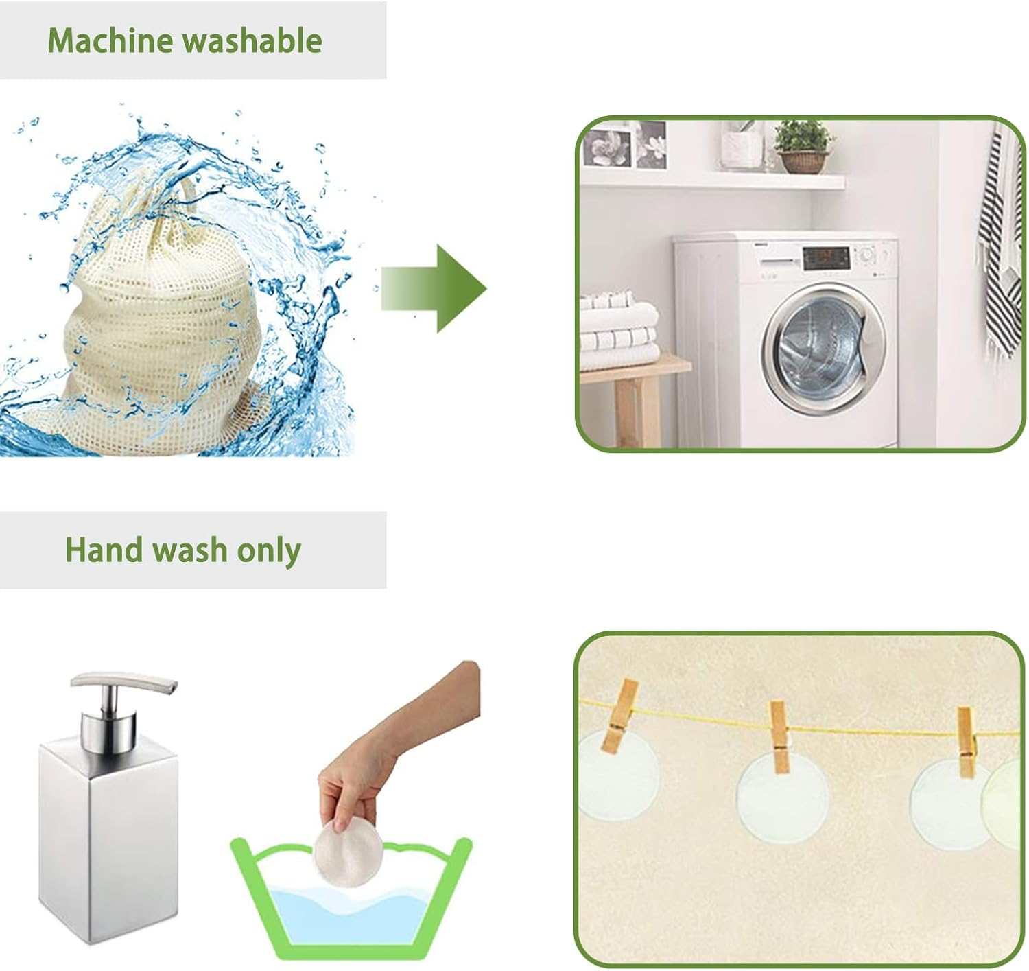 CTOUUGRS Reusable Makeup Remover Pads Eco Friendly Cotton and Bamboo Rounds for Facial Toner and Exfoliants with Washable Storage Bag 10 Count image number 5