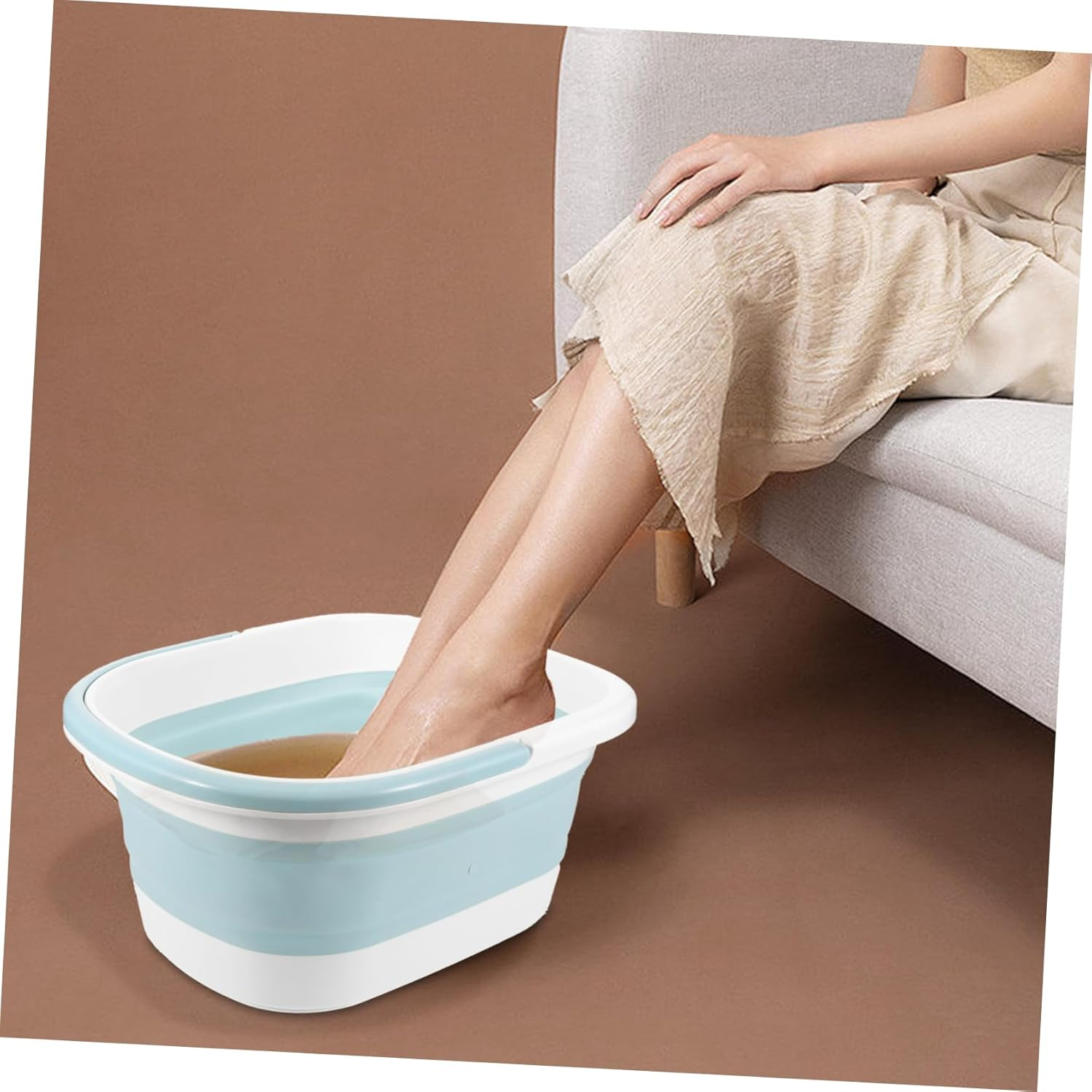 Mobestech Foot Massager 1 Pc Footbath Folding Bathtub Foot Spa Bath Massager Home Foot Feet Foldable Foot Tub Wash Bin Foot Spa Basin Bucket Plastic Child Massage Bucket Foot Bath image number 5