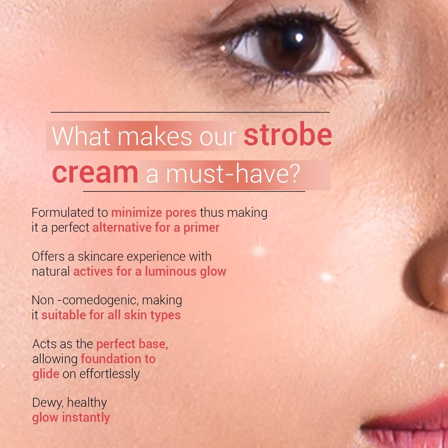 Sotrue Strobe Cream Pink for Face Radiance, Multipurpose Strobe Cream, Dewy Glazed Instant Glow, Highlighter for Face, Boosts Hydration, for All Skin Types, 30G, image number 3