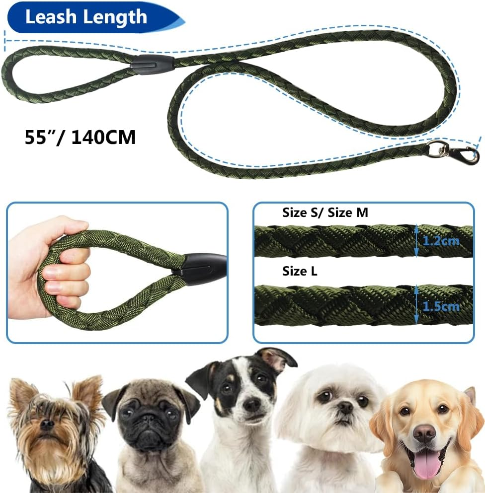 RINGSUN Dog Harness Collar Leash Set, No-Pull Adjustable Dog Lead Set with Easy Control Soft Handle for Small Medium and Large Dogs, S image number 5