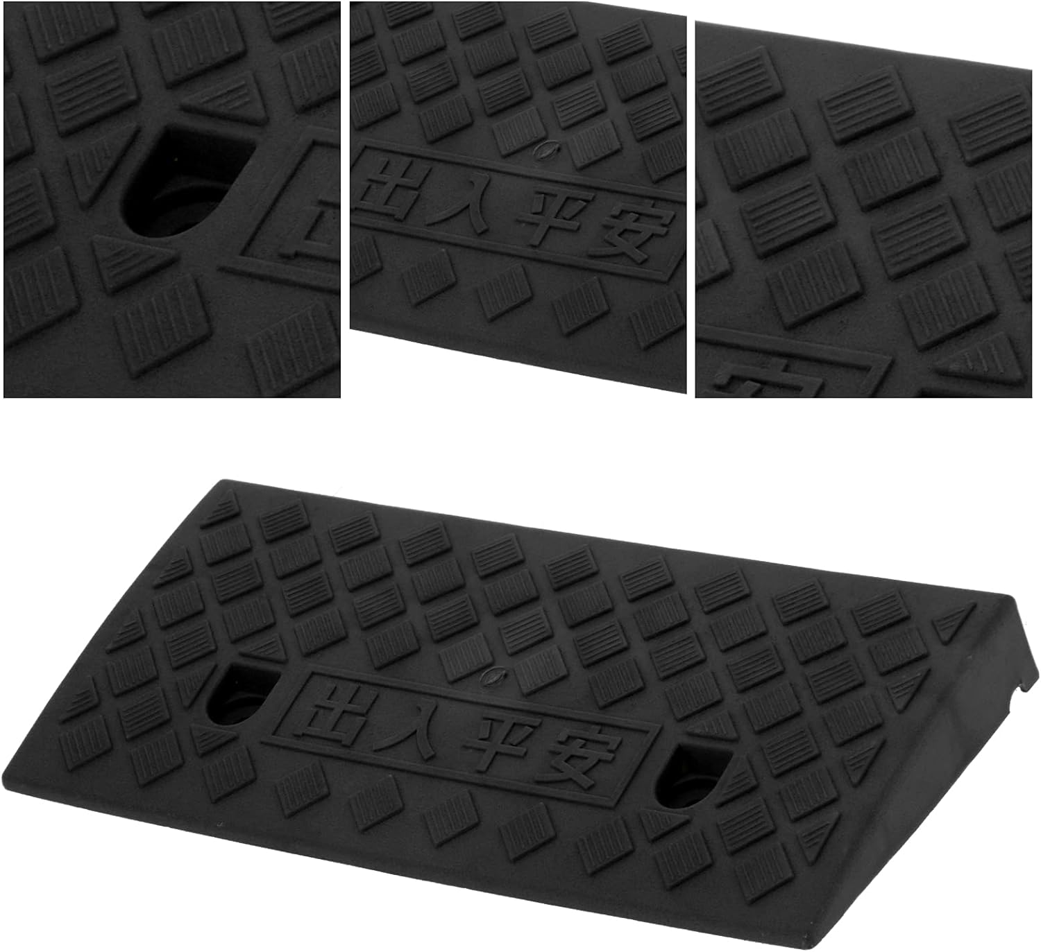 Threshold Ramp, 5Cm Curb Ramp Durable Portable for Car Vehicle Driveway Loading Dock Supplies(Black)