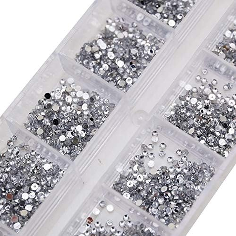 Clear Crystal Rhinestones 3000 Pcs 1.5Mm Clear Silver Rhinestones Nail Decoration round Glitters with Hard Case DIY Nail Art Decorations Rhinestones image number 2