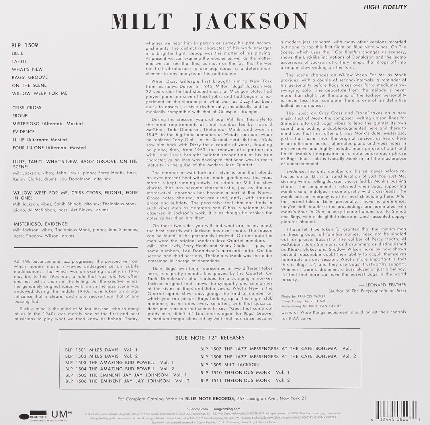 Milt Jackson and the Thelonious Monk Quintet image number 4