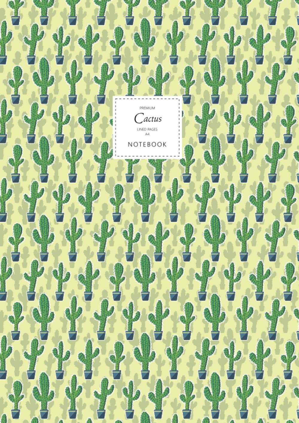 Cactus Notebook - Lined Pages - A4 - Premium: (Saguaro Desert Edition) Fun Notebook 192 Lined Pages (A4 / 8.27X11.69 Inches / 21X29.7Cm) image number 1
