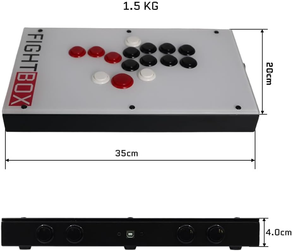Fightbox F10-EX-PC All Button Leverless Arcade Fight Stick Game Controller Compatible with Pc/Ps3/Switch image number 3