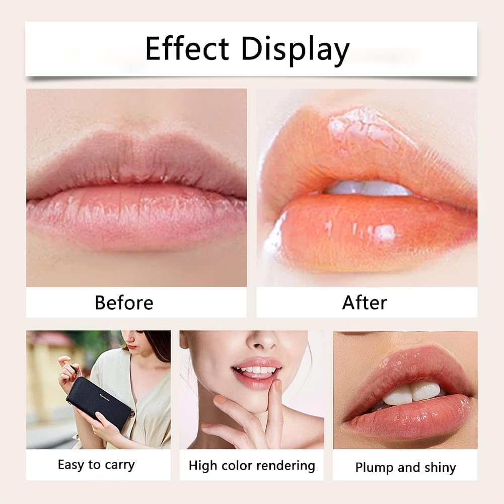 Transferproof Color Changing Lipstick, Color Changing Lipstick Gold Foil for Women, Bimolia Lipstick Transparente Long Lasting 24 Hours Tinted Moisturizing Glossy Shine Lip Gloss (1PCS)