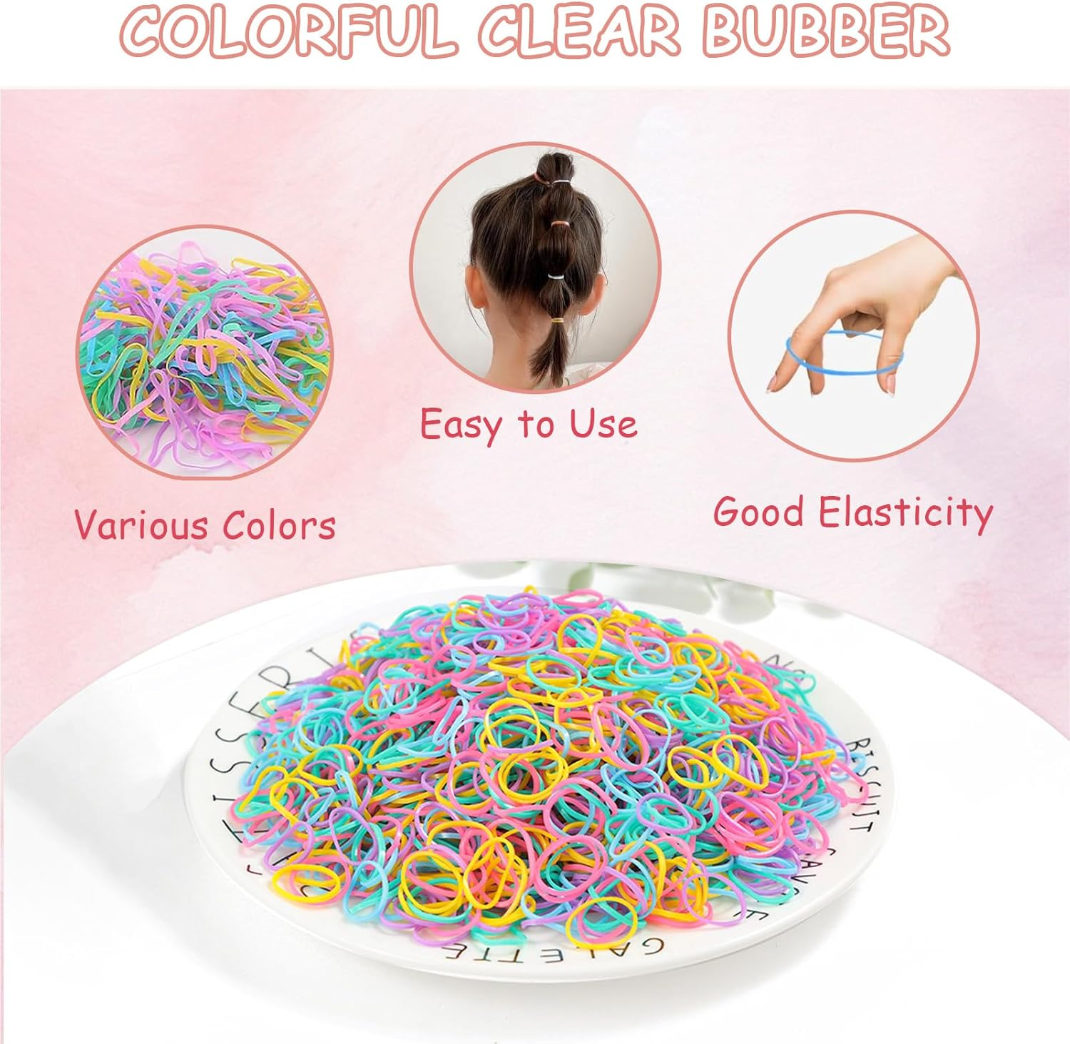 Jotia 875Pcs Hair Clips Accessories for Girls, Assorted Styles Mini Hair Clips Claws Elastic Hair Ties Ponytail Holders Hair Barrettes Rubber Bands Set Multicolored Star Clips image number 4