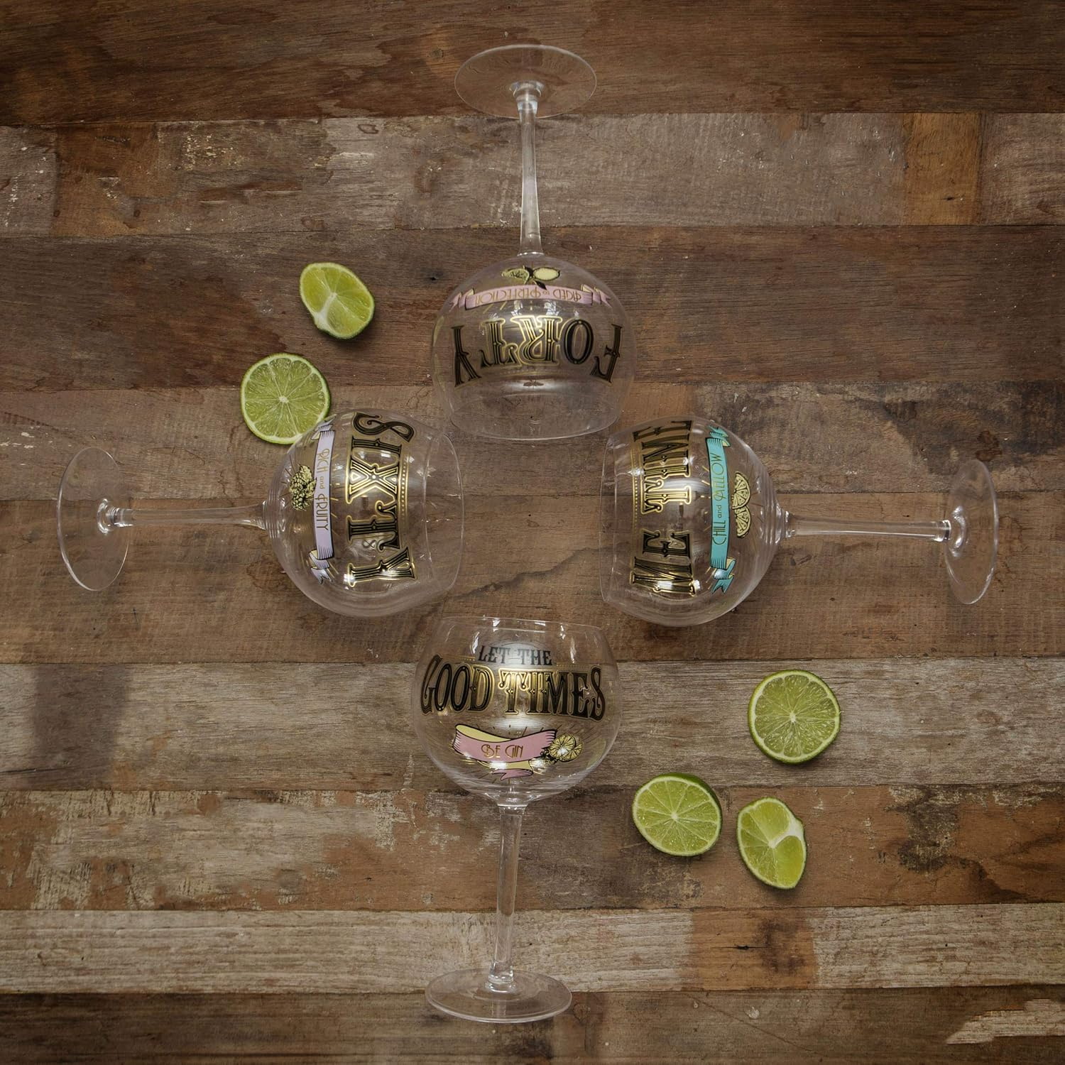 Boxer Gifts GWG340 Age &lsquo;Forty &ndash; Aged Prohibition Style Gin Bloom Glass | Glassware Perfect for a 40Th Birthday | Packaged in a Vintage Gift Box