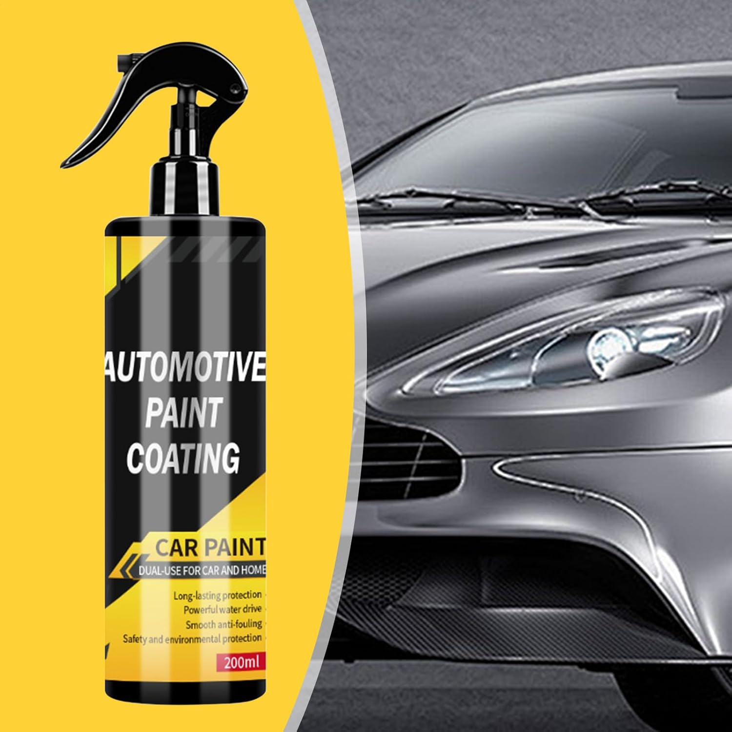 Coating Spray for Vehicles - 200Ml Automotive Paint Sealant Spray,Hydrophobic Shield, Quick-Acting Long-Lasting Cleaning Tool for Daily Care Wheel Protection image number 3