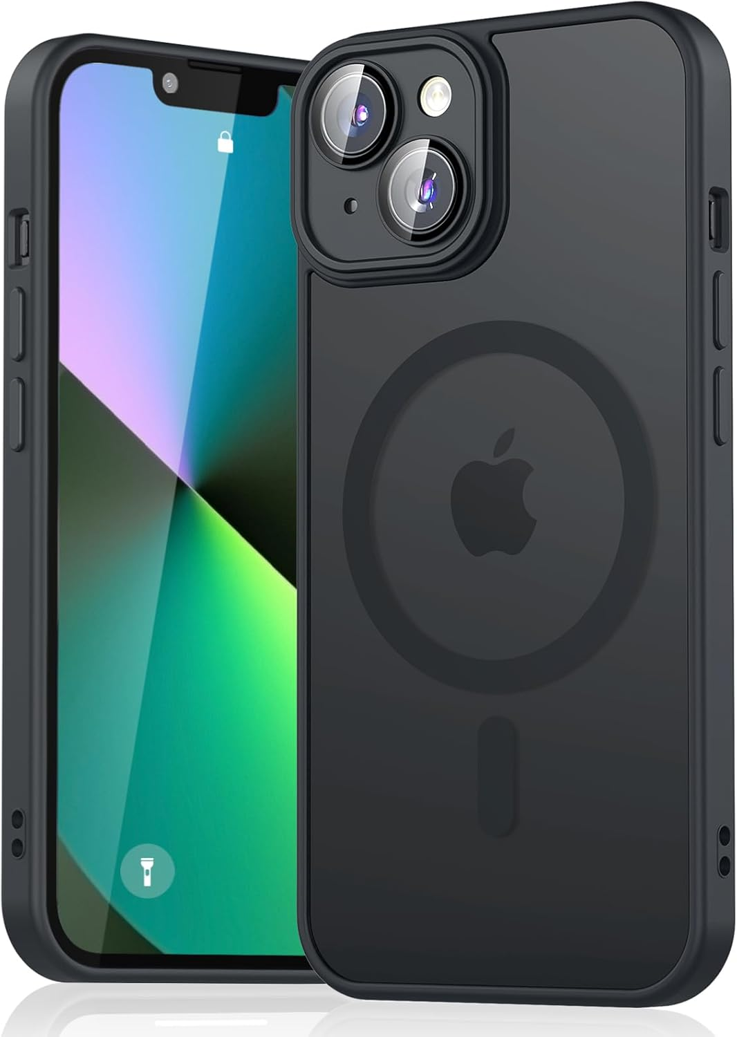 Magnetic Case for Iphone 13 Case, [Compatible with Magsafe] Drop Protection Skin-Friendly Shockproof Protective Translucent Matte Case Cover for Iphone 13