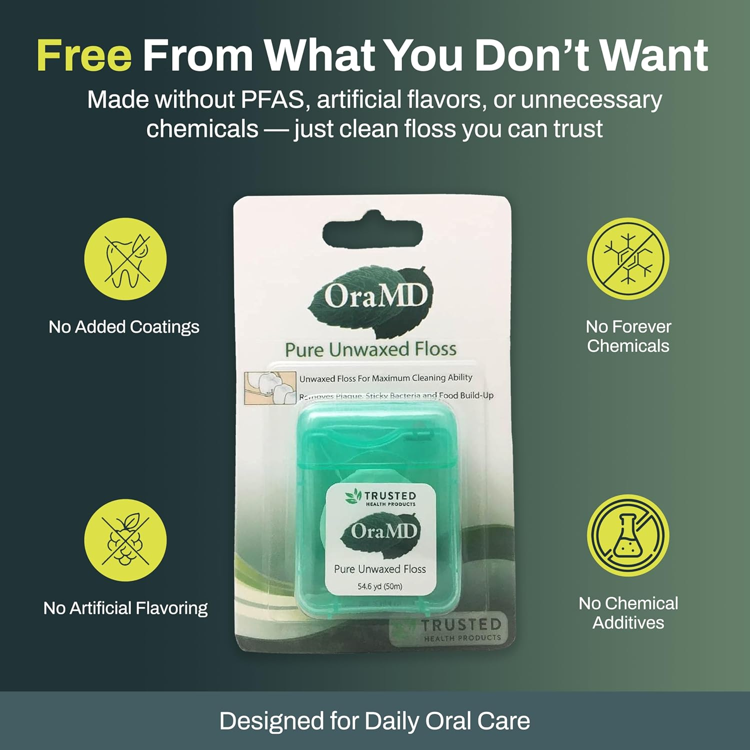 Oramd Pure Unwaxed Dental Floss 6 Pack image number 6