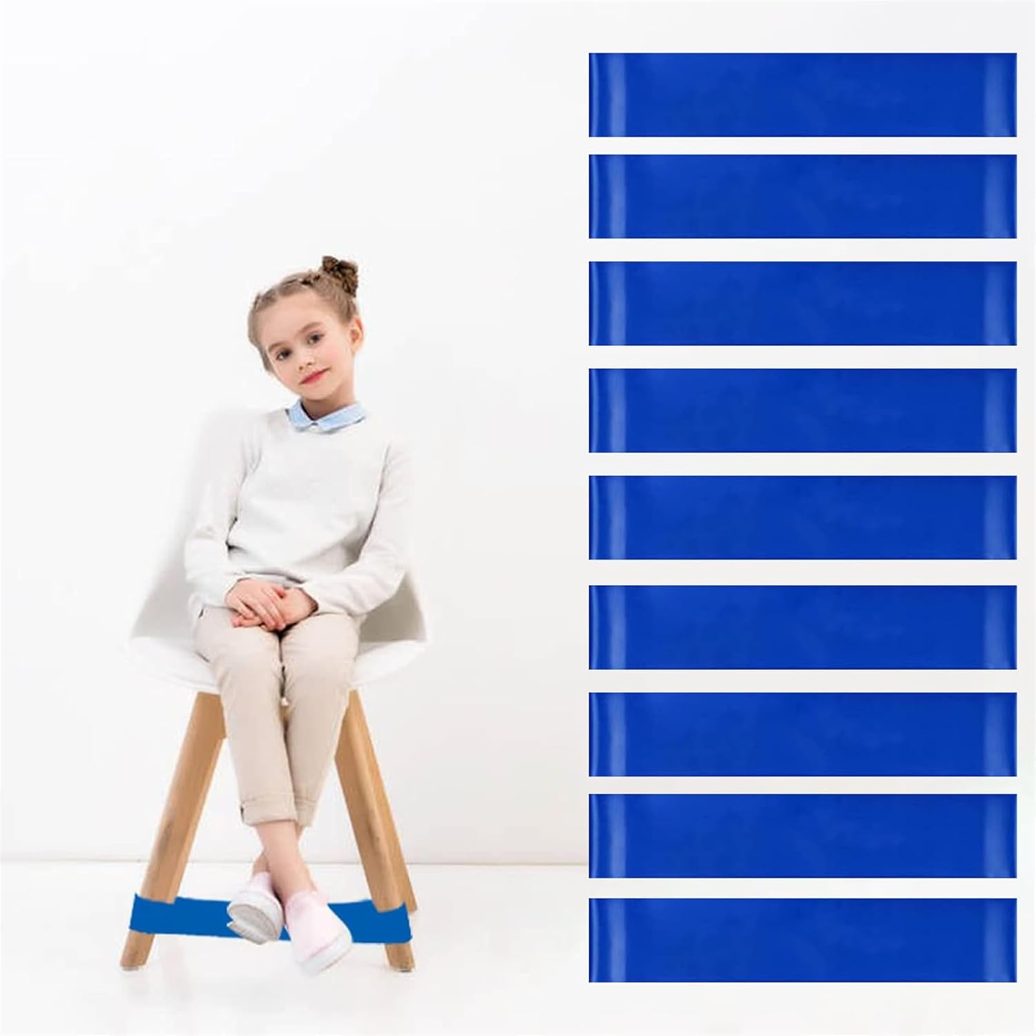 12PCS Chair Bouncy Bands for Kids with Fidgety Feet, Alternative Seating in Classrooms Office Home, Tool for Kids with Sensory ADHD ADD Autism and Sensory Needs, Exercise Workout Bands for Adult