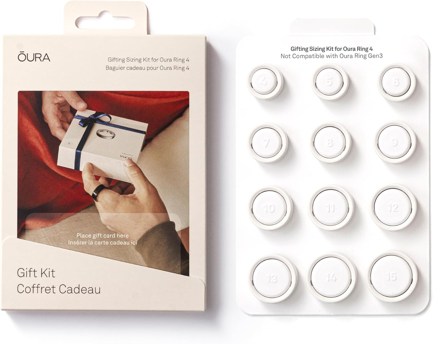 Oura Ring 4 Gifting Sizing Kit - Unique Sizing - Give the Gift of Health