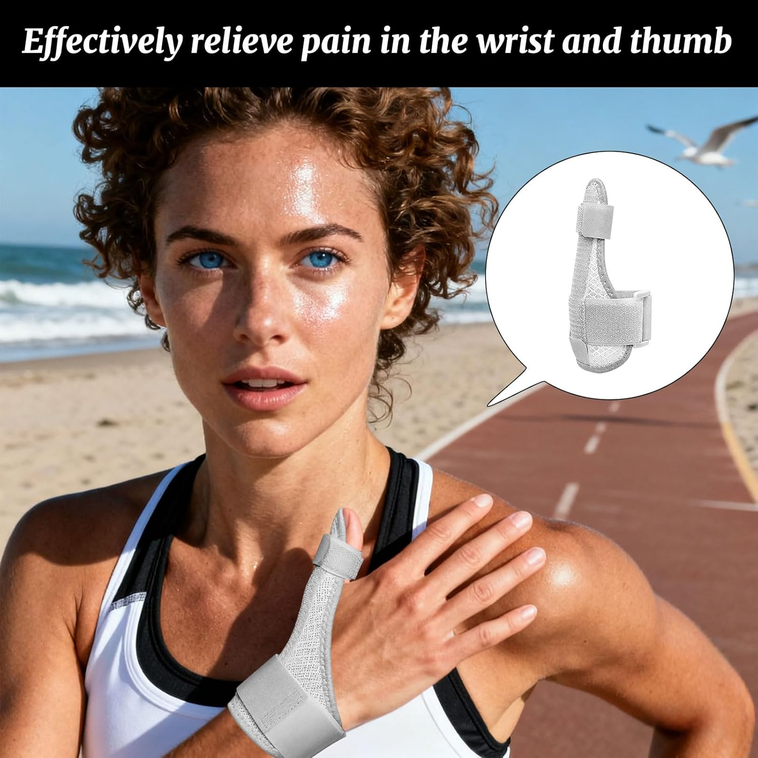 Thumb Brace, Thumb Splint, De Quervain'S Splint, Thumb & Wrist Brace Stabilizer Splint, Adjustable Support with Metal Splints, Suitable for Pain Relief, Arthritis, Sprains, Tendonitis, Carpal Tunnel image number 3