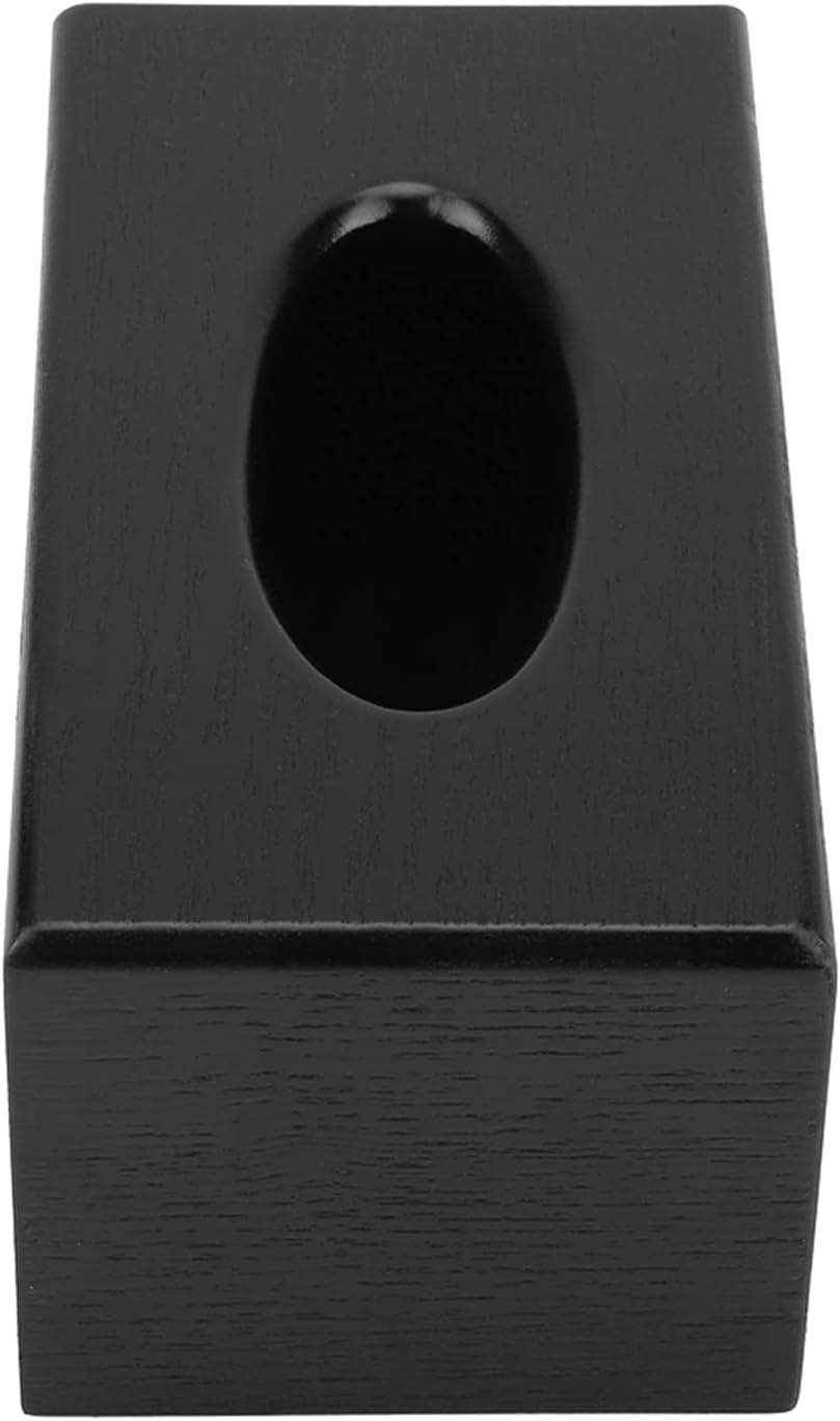 Rectangular Tissue Box Cover for Living Room Bedroom Kitchen Bathroom Office Use Standard Tissue Boxes Black Wood Finish