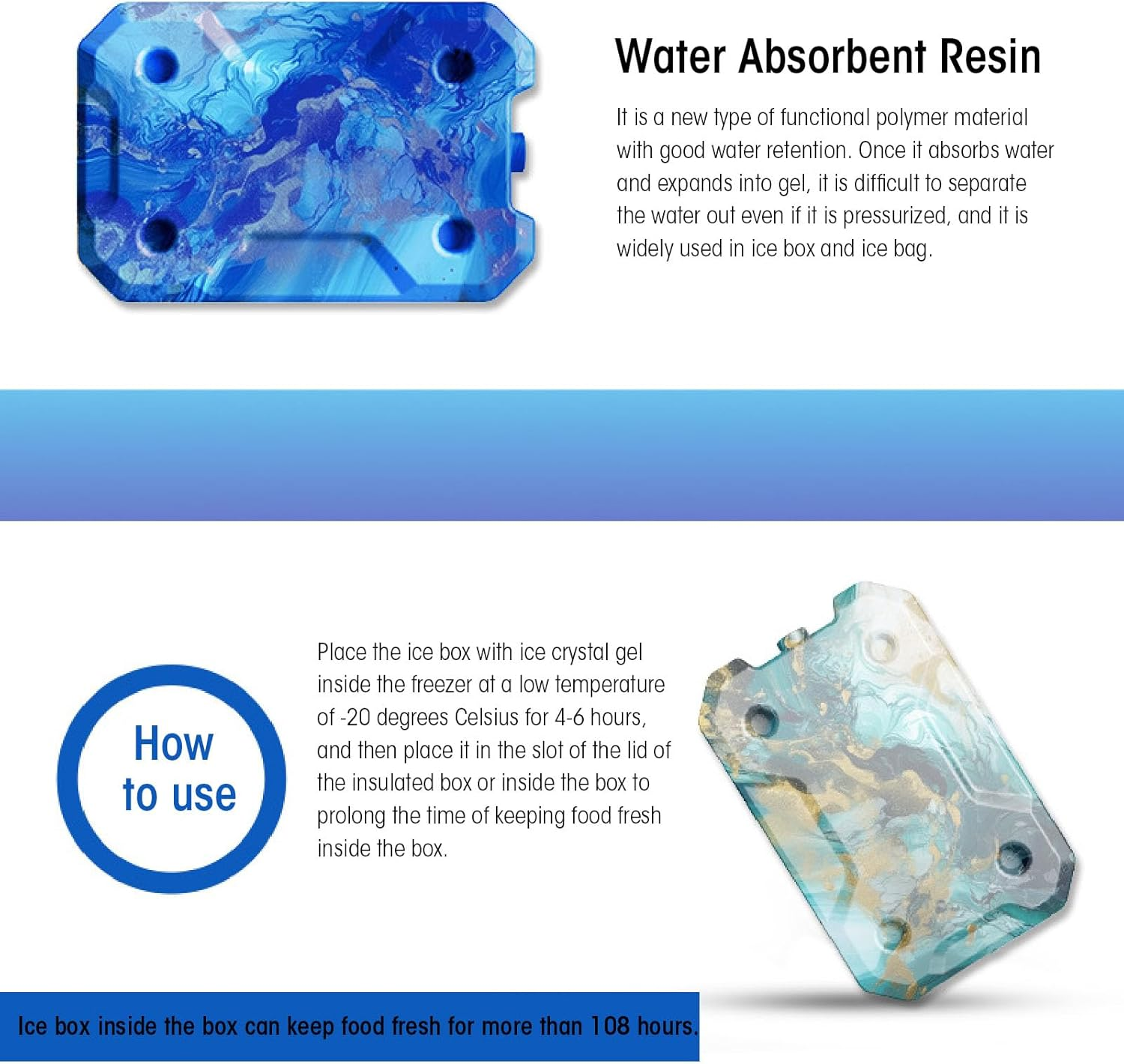 Insulated Portable Cooler, 6L Hard Cooler Car Cooler with Handle, Lightweight Ice Chest Box for Beach Outdoor Camping BBQ Picnic, Hard Camping Cooler Outdoor Cooler, Large Capacity image number 4