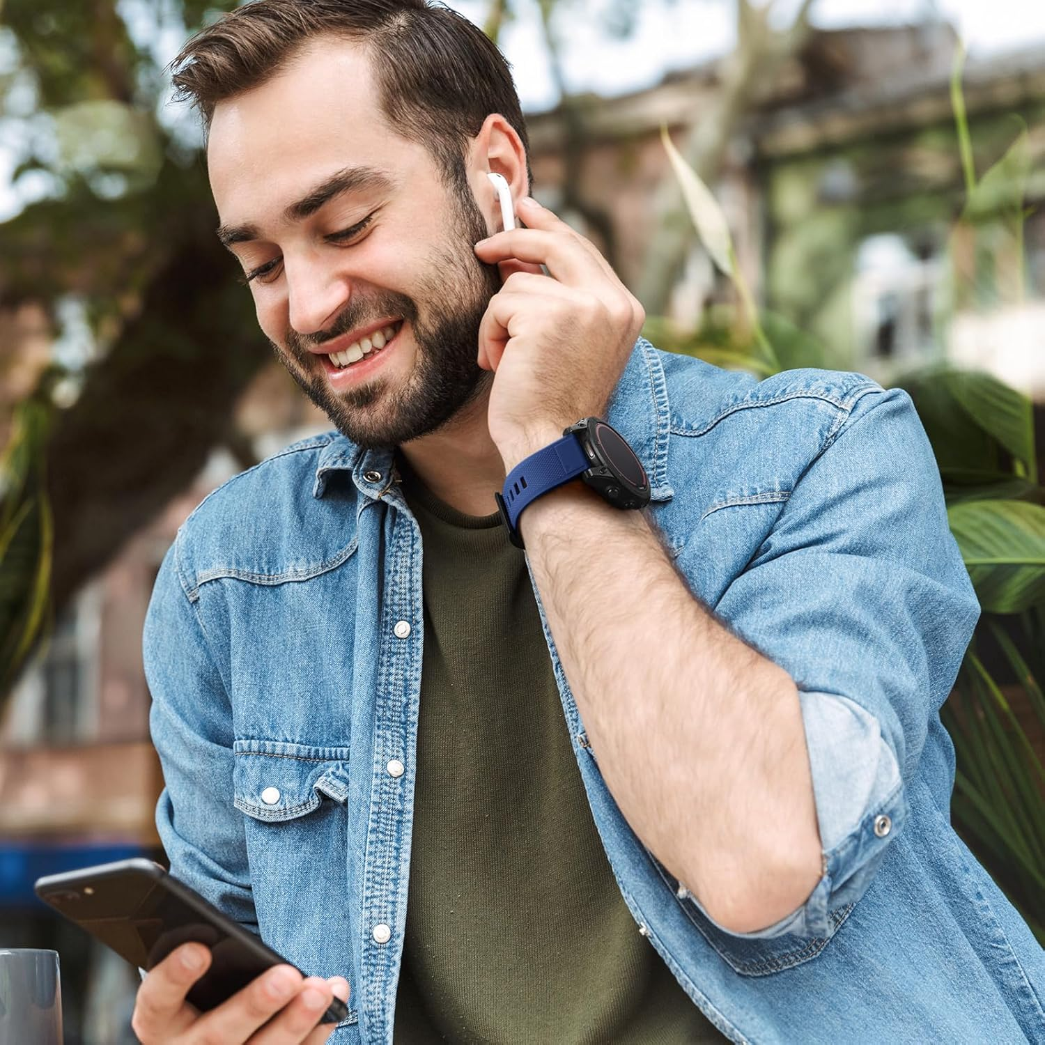 Ouwegaga 22Mm Watch Band Compatible with Garmin Fenix 8 47Mm/Fenix 7/7 Pro/Fenix 6/6 Pro/Fenix 5/5 Plus/Fenix E 47Mm, Soft Sport Silicone Quickfit Strap for Forerunner 935/945/955/965/Instinct 2 1 - Orange image number 3