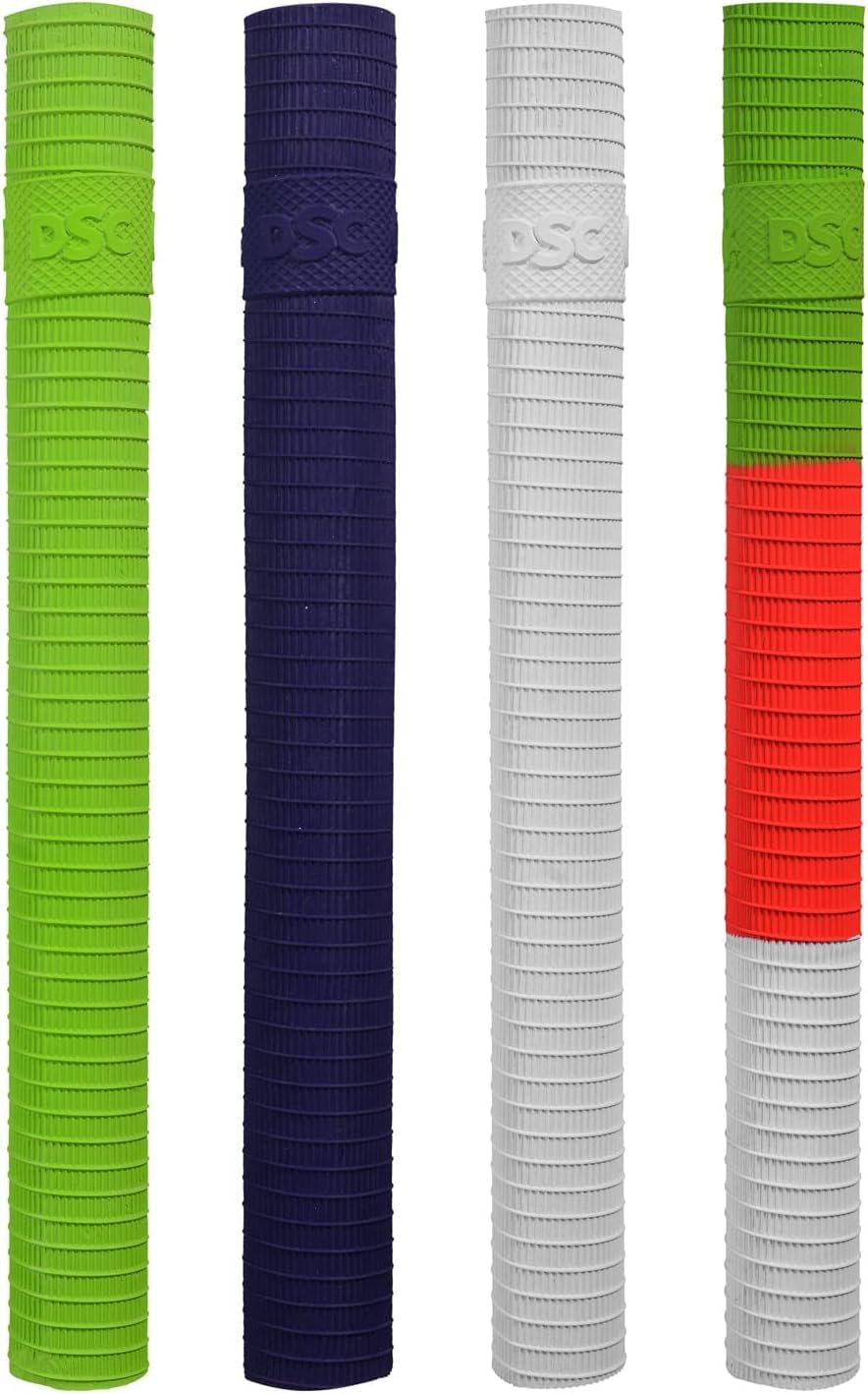 DSC Cricket Bat Grip | Color: Multicolor | Pack of 1 | Material: Rubber | Better Shock Absorption | Enhanced Control | Simple Installation | Usage for All Players | Comfortable Fit