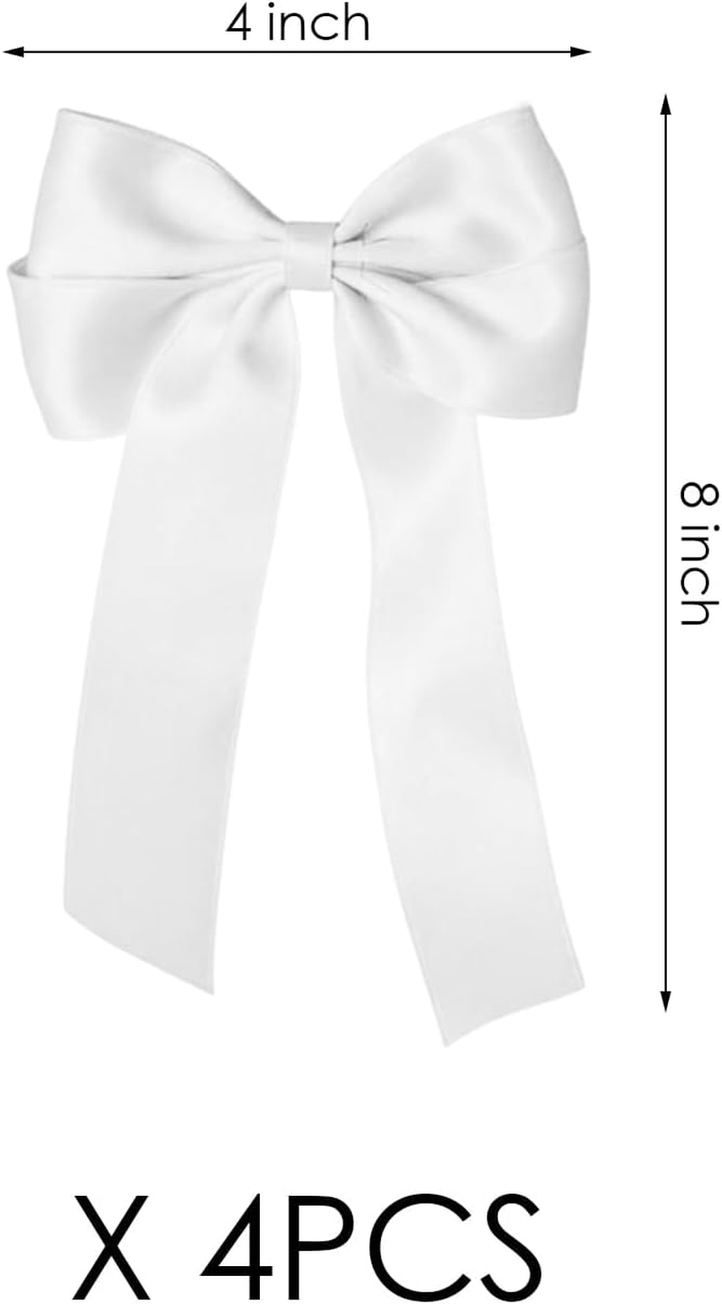 4 Hair Pins with Bow, All Same Streamer Hairpin, Personalised Fashion Hair Accessories, Suitable for Daily Use, Event Party Scenes image number 5