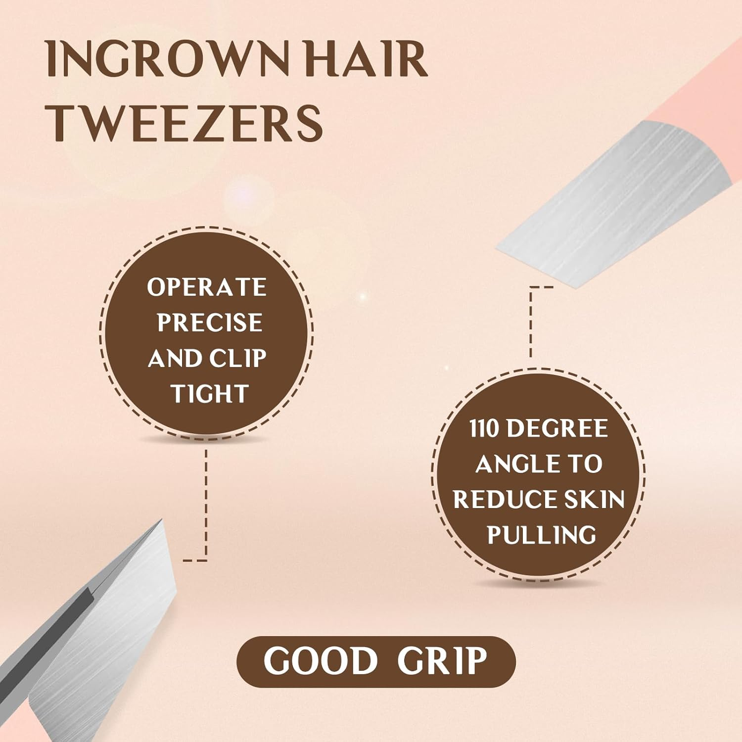 WSYUB Blackhead Tweezers, Pimple Popper Tool Kit, Blackhead Extractor,Ingrown Hair Tweezers, Blemish and Blackhead Removal Tools image number 3