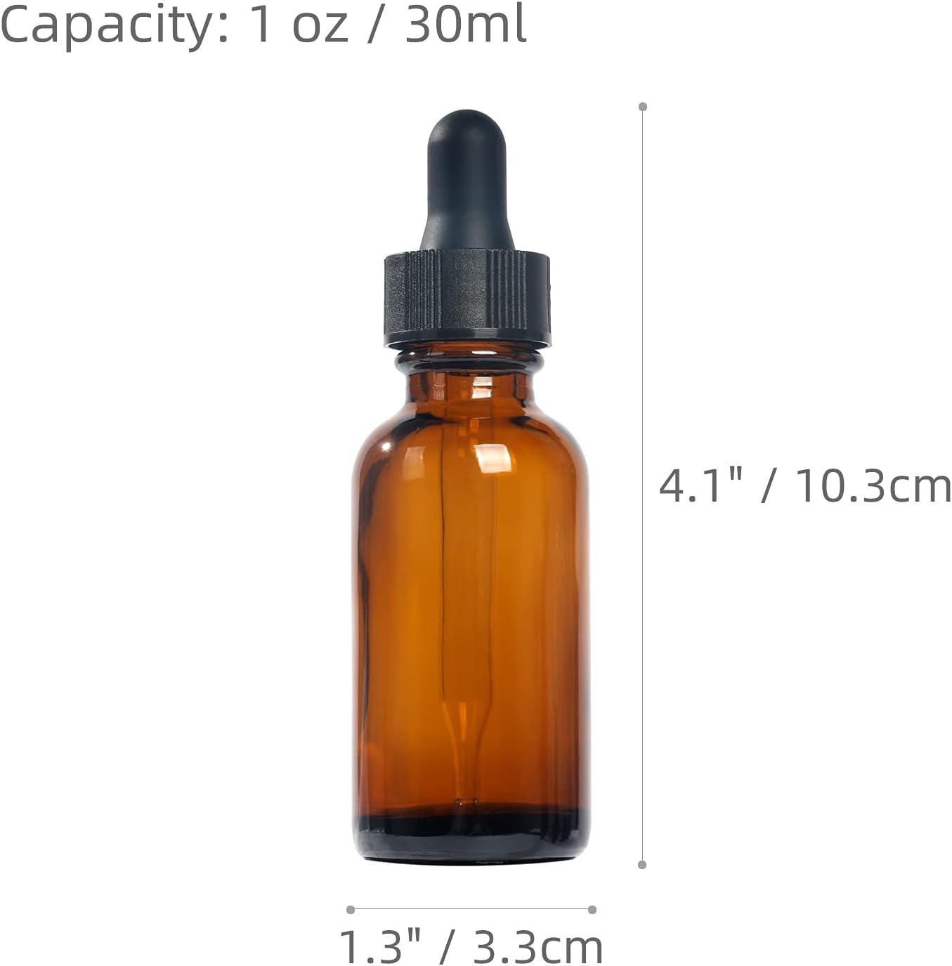 Magic Season Boston round Glass Bottles (Amber / 30 Ml with Droppers / 6 Pcs) image number 3